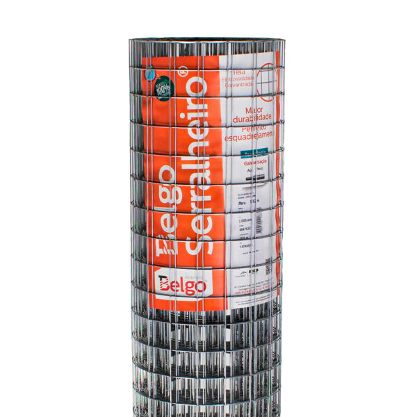 Tela Soldada Galvanizada Serralheiro - Malha 5 cm - Fio 2,0 mm (Belgo)